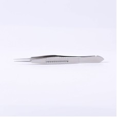 Micro Ligating Forceps HJ3001S - Straight Platform 1x2 Flat Teeth Ophthalmic Surgical Instrument | Stainless Steel