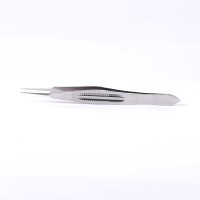 Microsurgical Tying Forceps HS3003S | Straight 1x2 Teeth, 5mm Platform, 110mm, Stainless Steel