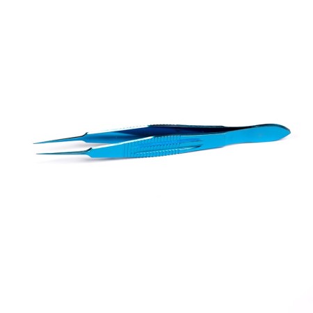 Micro-ligation forceps HJ3007T straight platform 1X2 flat teeth titanium alloy