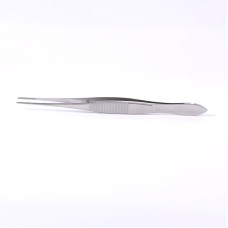 Microsurgical Ophthalmic Forceps HJ3701S | Straight Smooth Tip, 105mm, Stainless Steel