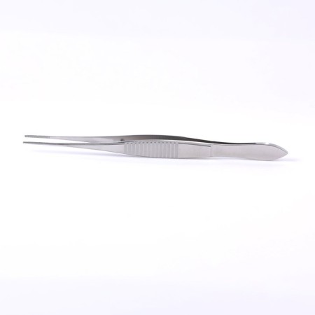 Microsurgical Ophthalmic Forceps HJ3701S | Straight Smooth Tip, 105mm, Stainless Steel